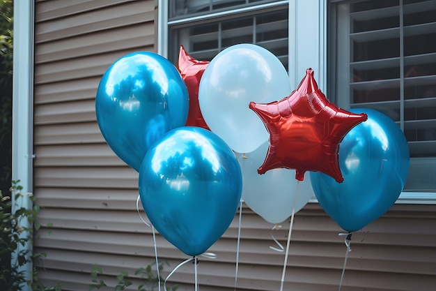 Decoraciones domésticas de colores estadounidenses para la celebración del día de la independencia