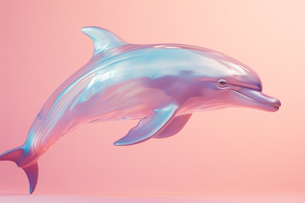 Foto gratuita el delfín en 3d en el estudio