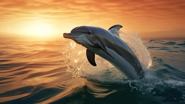 Foto gratuita delfín saltando fuera del agua