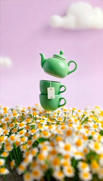 Deliciosa bebida de té en 3D