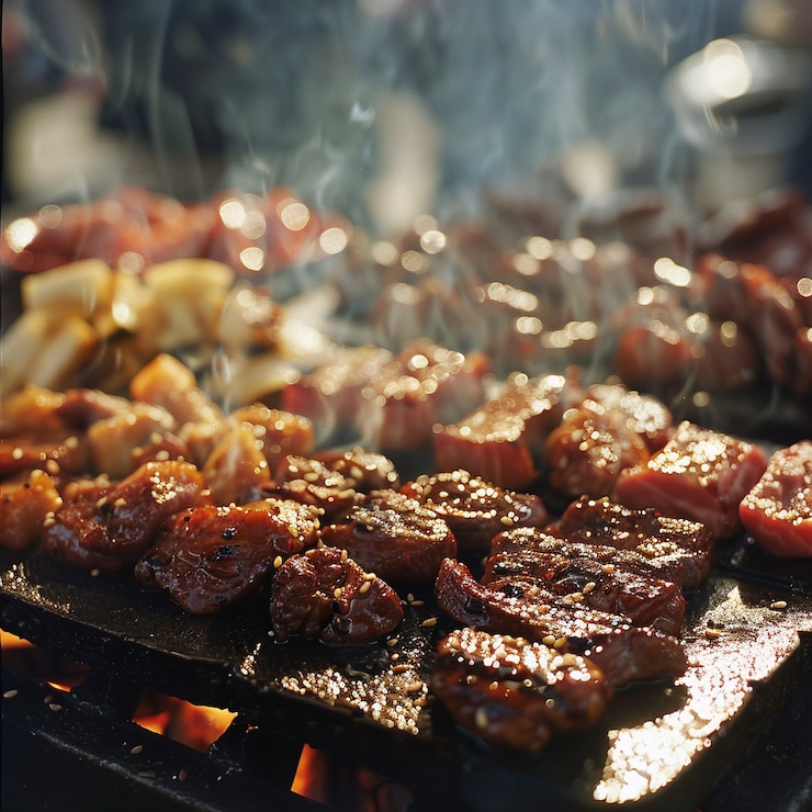Foto gratuito deliciosa comida callejera naturaleza muerta