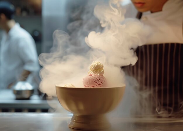 Deliciosa comida cocinada con humo