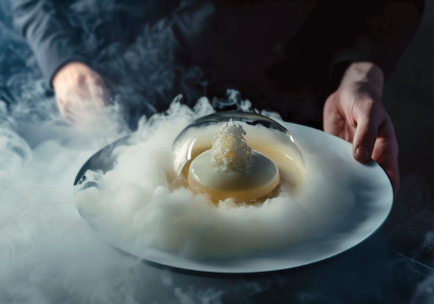 Deliciosa comida cocinada con humo