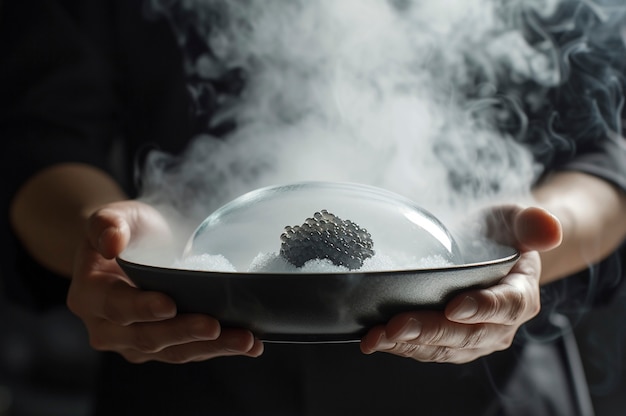 Deliciosa comida cocinada con humo