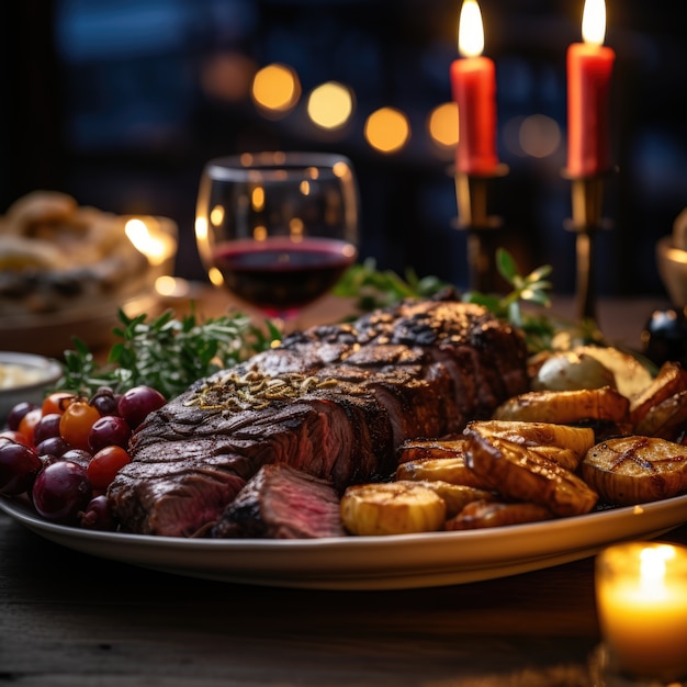 Foto gratuita deliciosa comida preparada para la celebración judía de hanukkah