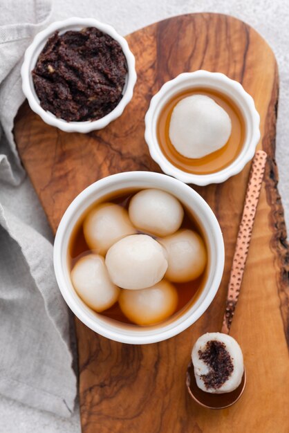 Deliciosa composición dulce de tang yuan