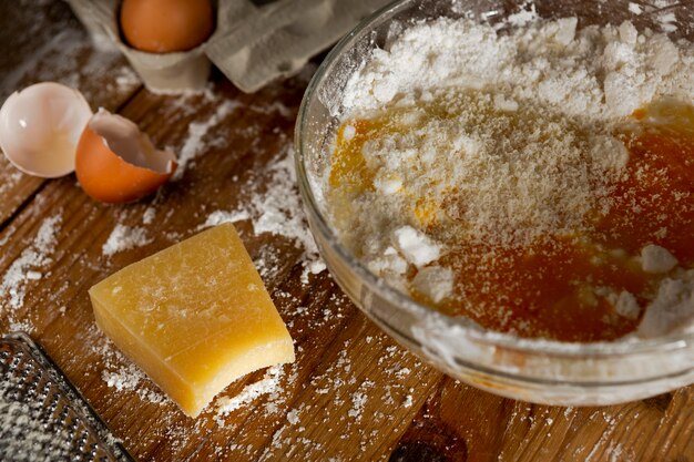 Deliciosa composición para hacer pan de queso.