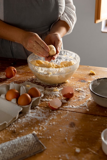 Deliciosa composición para hacer pan de queso.