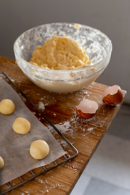 Deliciosa composición para hacer pan de queso.