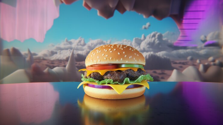 Foto gratuito deliciosa hamburguesa realista