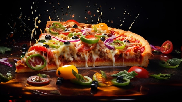 Foto gratuita deliciosa pizza en el interior