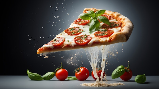 Deliciosa pizza con tomates