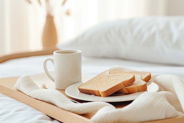 Foto gratuita deliciosa taza de café en el interior