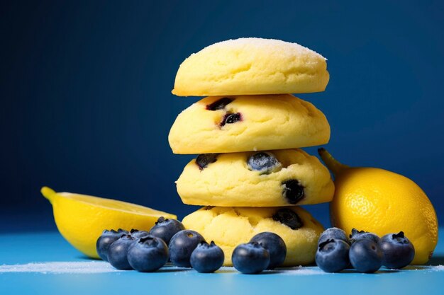 Deliciosas galletas con arándanos y limones