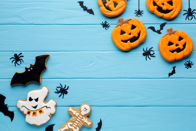 Deliciosas galletas de calabaza de halloween