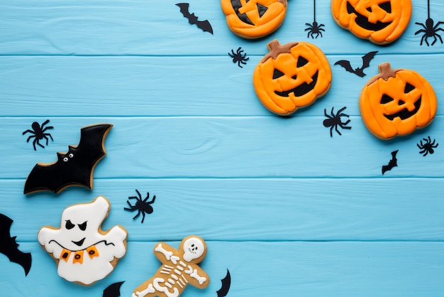 Deliciosas galletas de calabaza de halloween