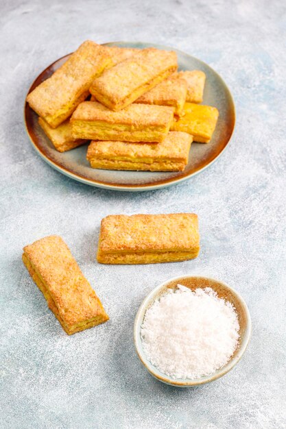 Deliciosas galletas de coco caseras.