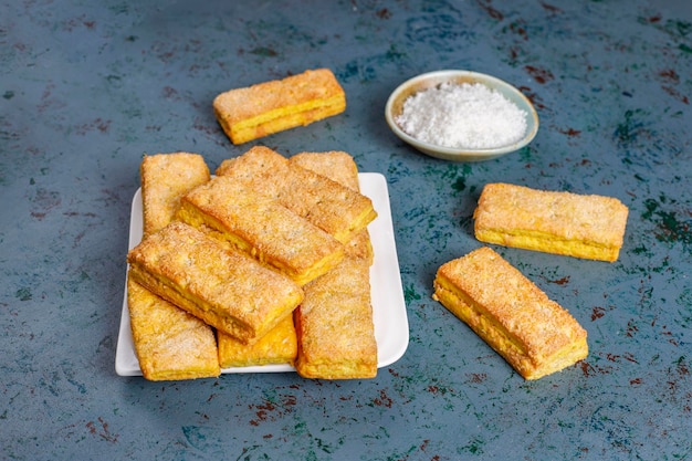 Deliciosas galletas de coco caseras.