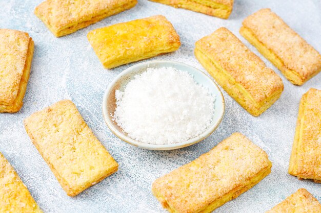 Deliciosas galletas de coco caseras.