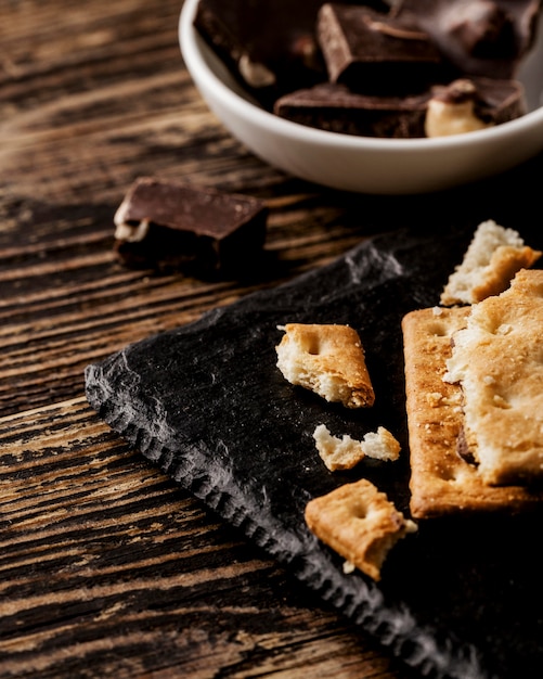 Foto gratuita deliciosas galletas endecha plana