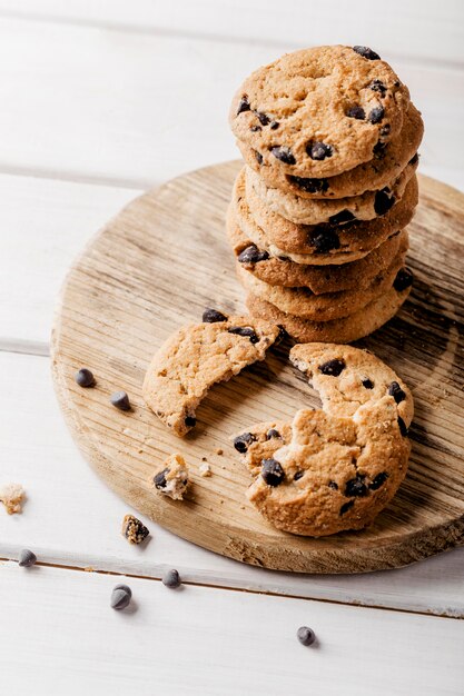 Deliciosas galletas endecha plana