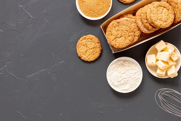 Deliciosas galletas con espacio de copia