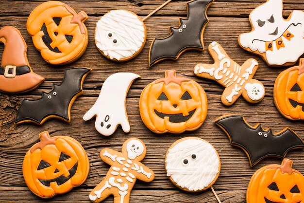 Deliciosas galletas de fiesta de halloween