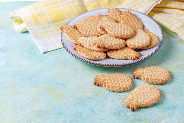 Deliciosas galletas en forma de piña.