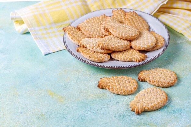 Deliciosas galletas en forma de piña.