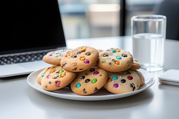 Foto gratuita deliciosas galletas en plato