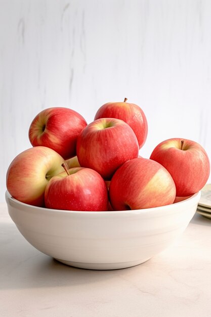 Foto gratuita deliciosas manzanas rojas en estudio