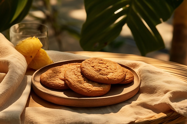 Foto gratuita delicioso arreglo de galletas