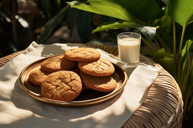 Foto gratuita delicioso arreglo de galletas