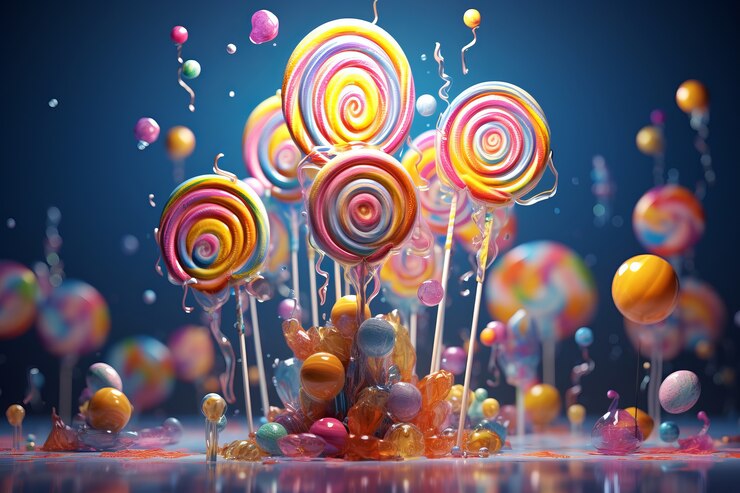 Foto gratuito delicioso arreglo de piruletas