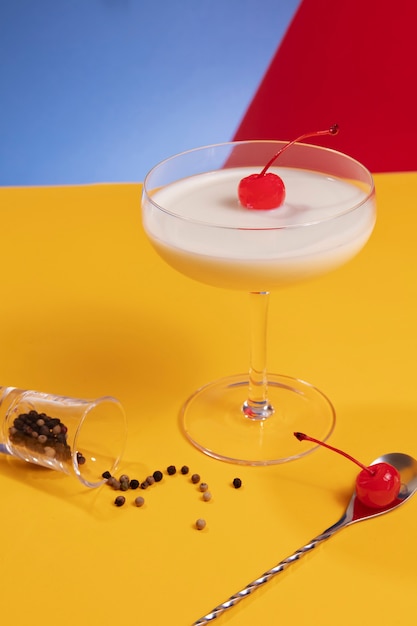 Foto gratuita delicioso cóctel daiquiri alto ángulo