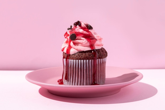 Delicioso cupcake con glaseado