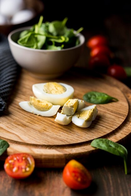 Delicioso desayuno con huevos.