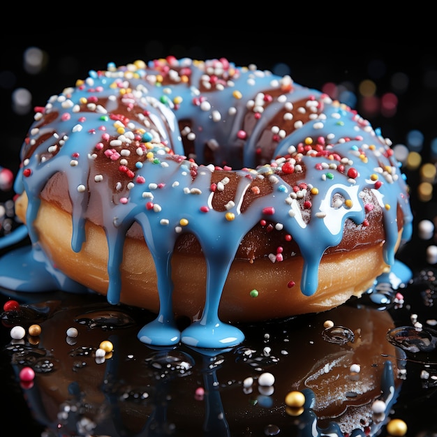 Foto gratuita delicioso donut glaseado