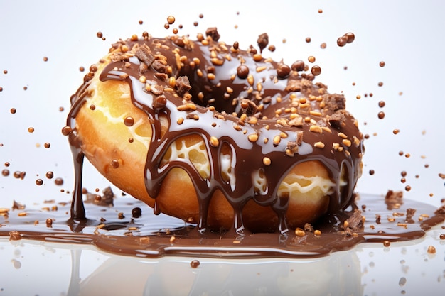 Foto gratuita delicioso donut glaseado