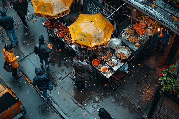 Foto gratuita un delicioso festival de comida callejera