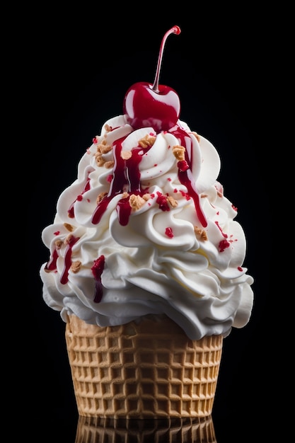 Foto gratuita delicioso helado en estudio