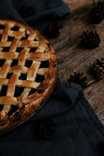 Delicioso pastel de arándanos