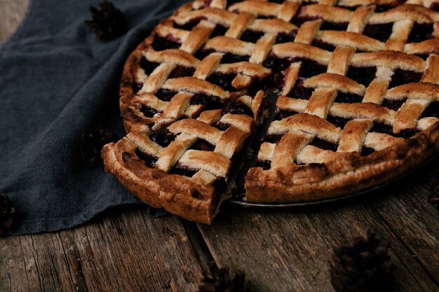 Delicioso pastel de arándanos