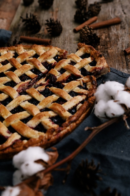 Delicioso pastel de arándanos