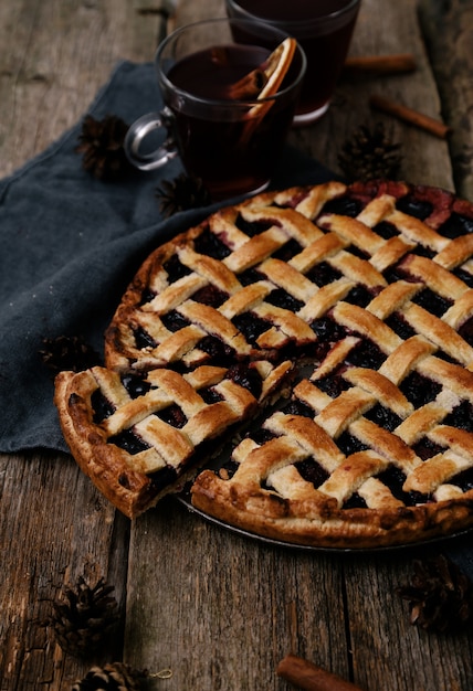 Delicioso pastel de arándanos