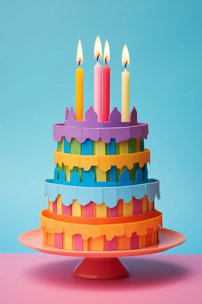 Foto gratuita delicioso pastel de cumpleaños con velas