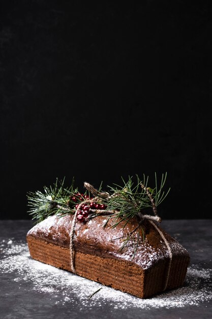 Delicioso pastel hecho especial para navidad