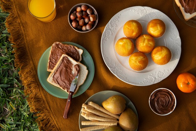 Delicioso picnic bodegón