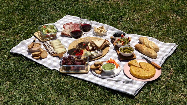 Delicioso picnic bodegón