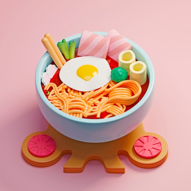 Foto gratuita delicioso ramen con arreglo de palillos